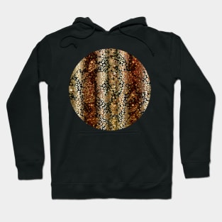 Colourful gradient unique flowers leopard stripes abstract modern 290 Pattern Hoodie